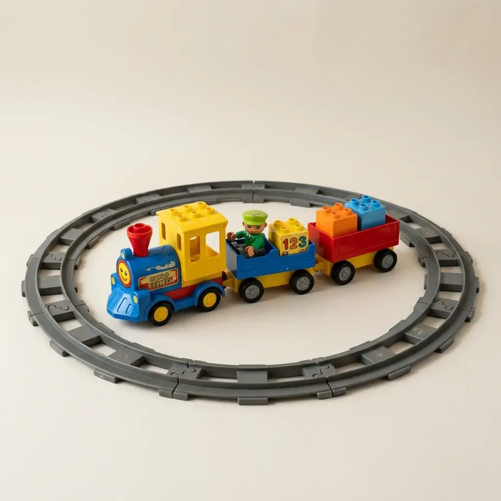 Trenino LEGO Duplo con binari ovali