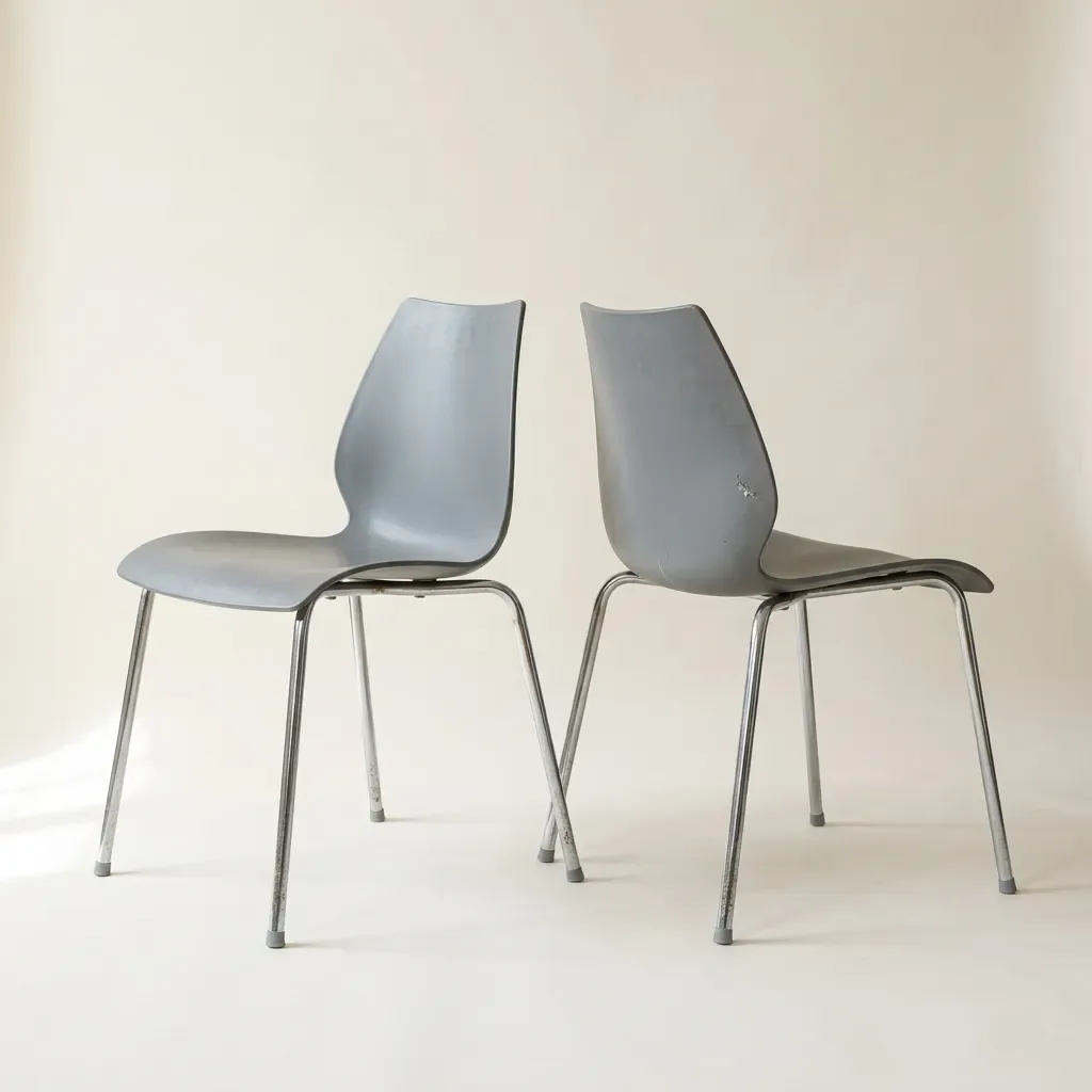 Coppia di sedie Kartell Maui grigie