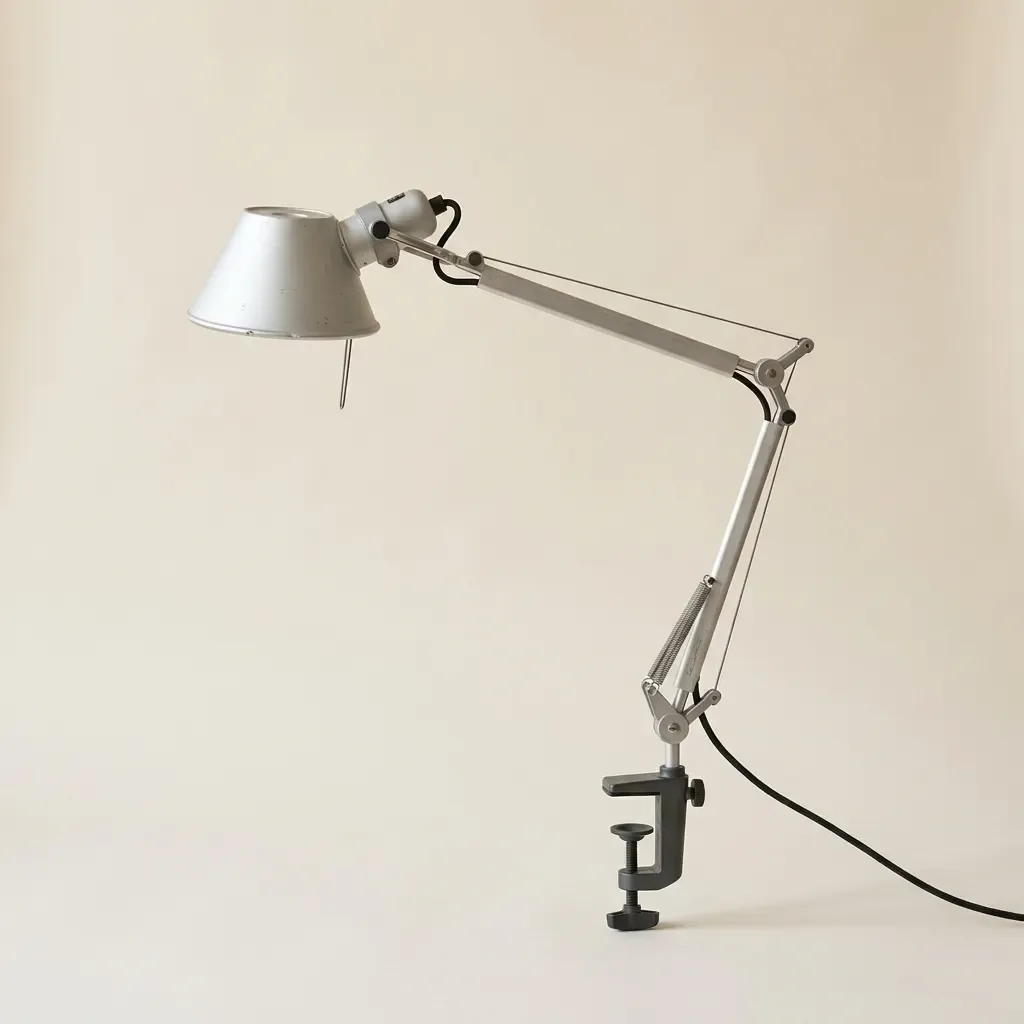 Lampada Artemide Tolomeo con morsetto nero