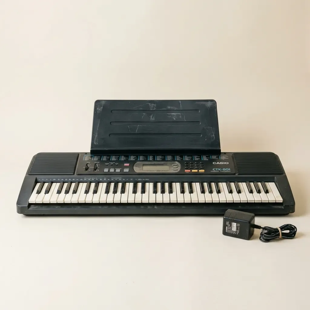 Tastiera Casio CTK con leggio e alimentatore