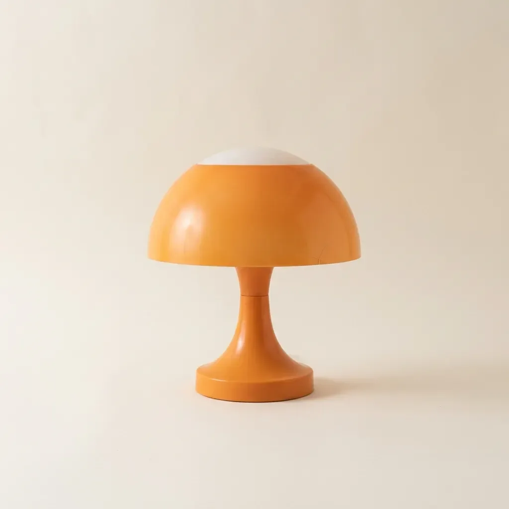 Lampada a fungo arancione anni Settanta