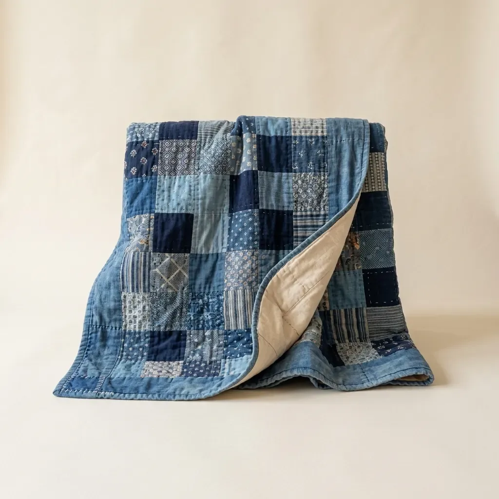 Coperta patchwork in cotone 140 × 200