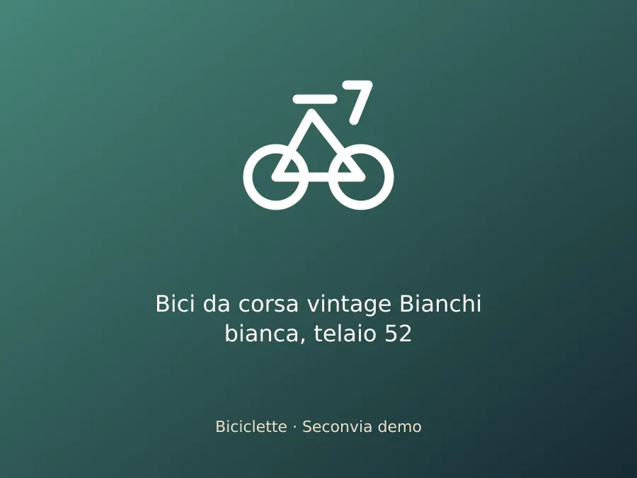 Bici da corsa vintage Bianchi bianca, telaio 52