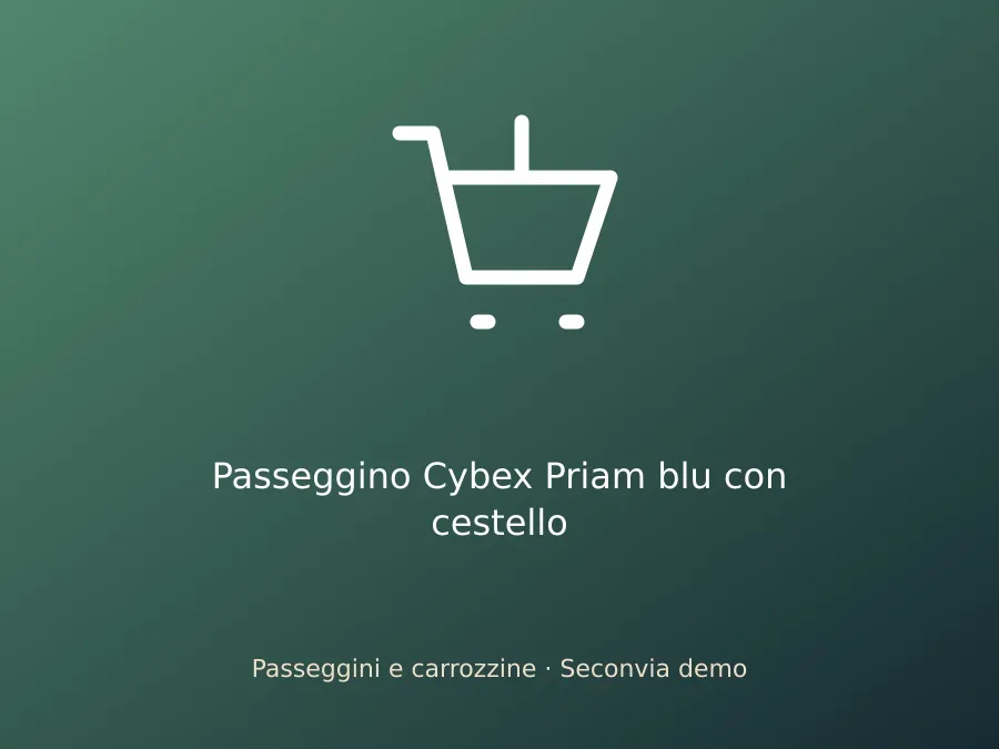 Passeggino Cybex Priam blu con cestello