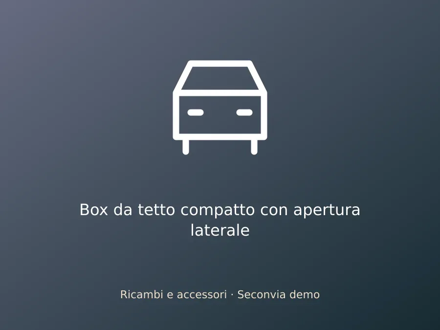 Box da tetto compatto con apertura laterale
