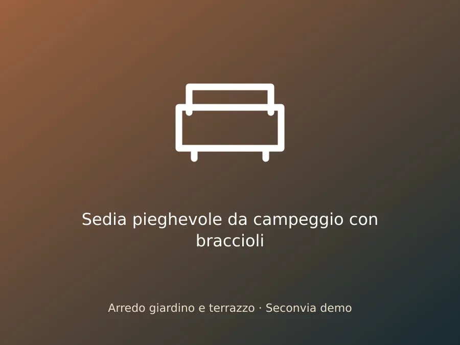 Sedia pieghevole da campeggio con braccioli