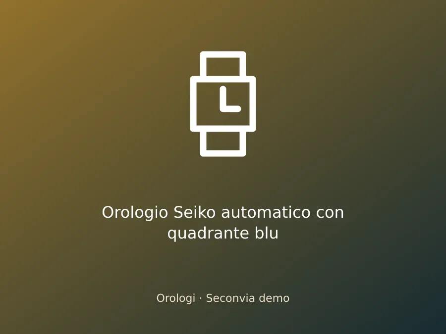 Orologio Seiko automatico con quadrante blu