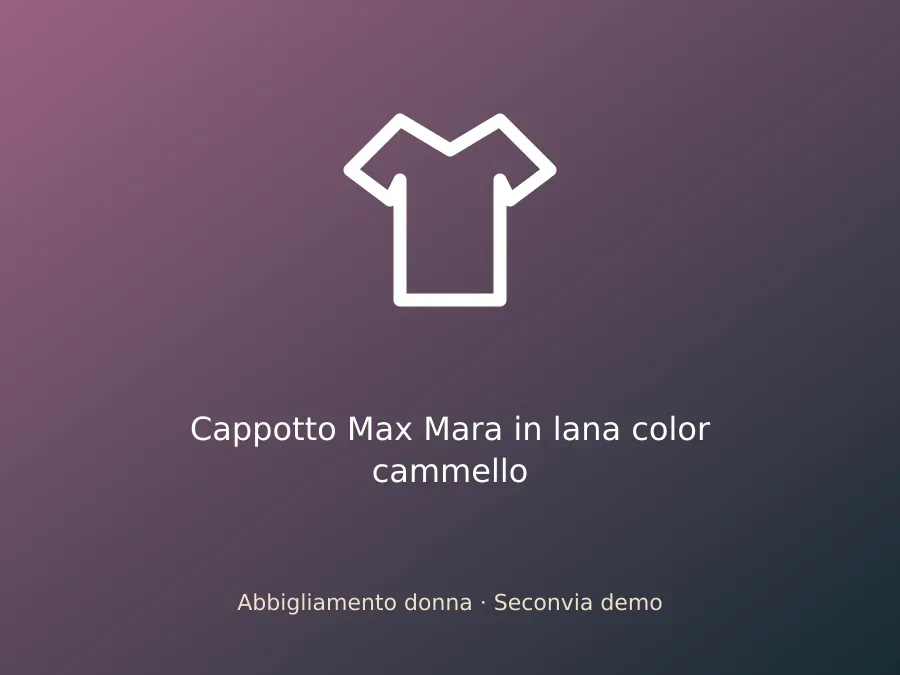 Cappotto Max Mara in lana color cammello