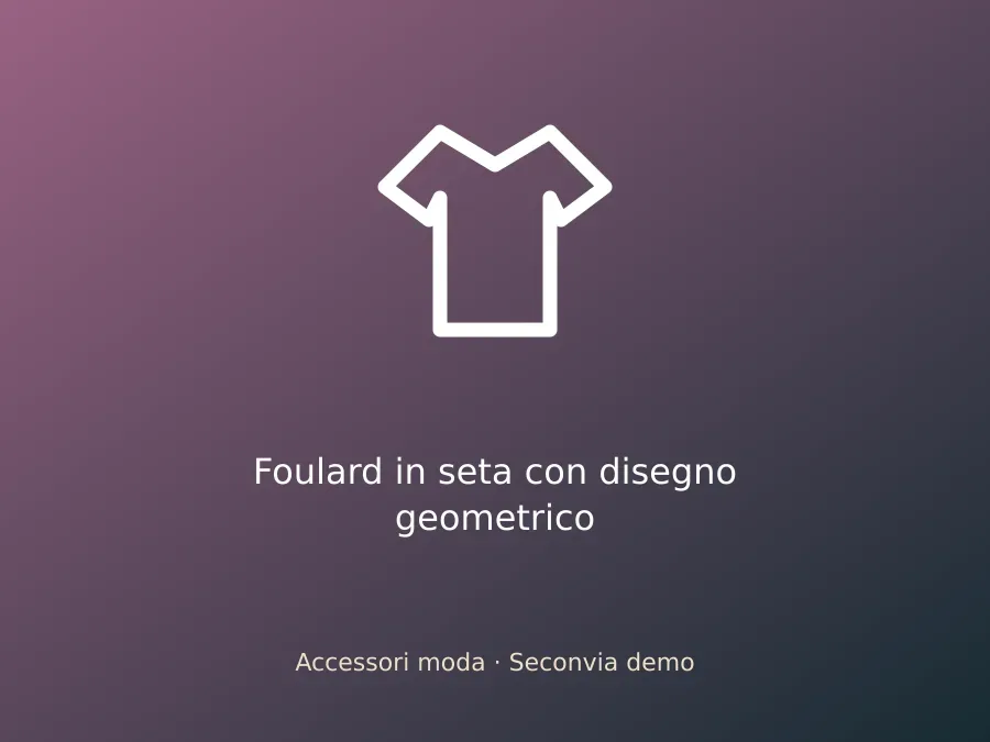 Foulard in seta con disegno geometrico
