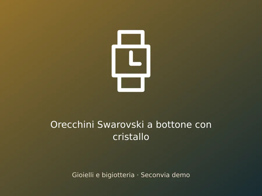 Orecchini Swarovski a bottone con cristallo