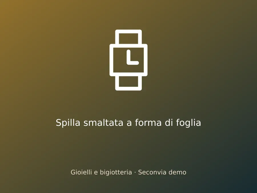 Spilla smaltata a forma di foglia