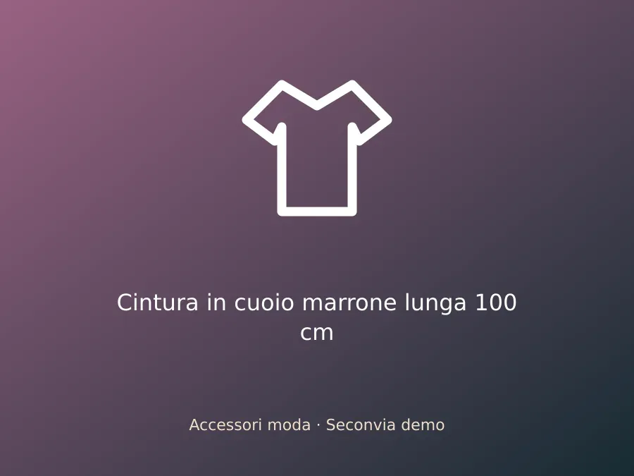 Cintura in cuoio marrone lunga 100 cm