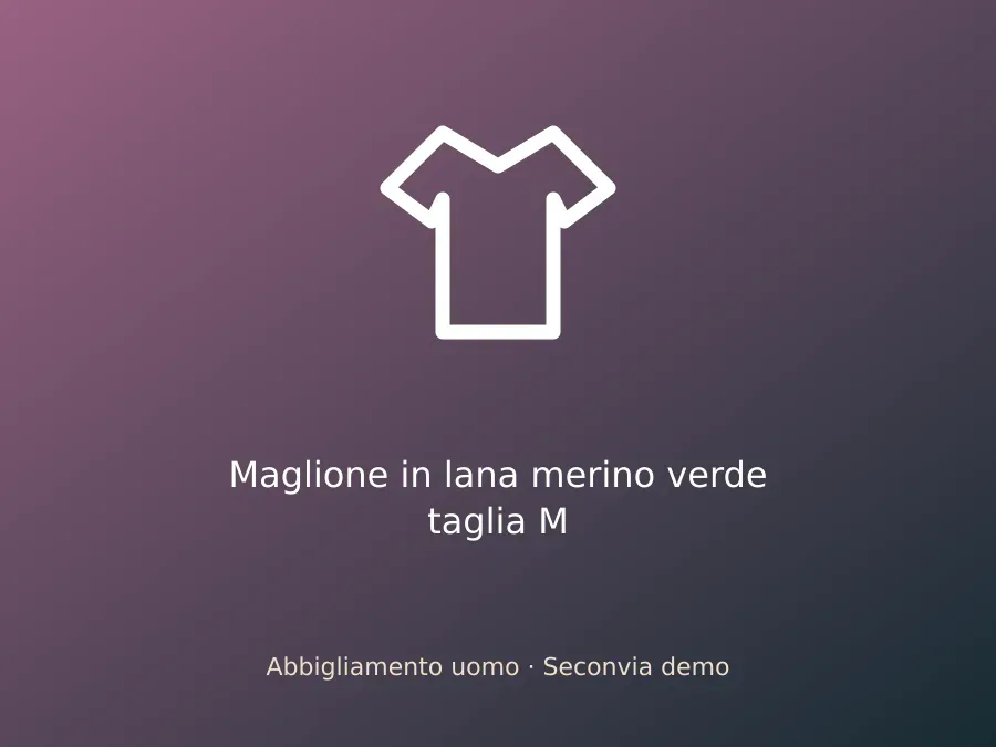 Maglione in lana merino verde taglia M