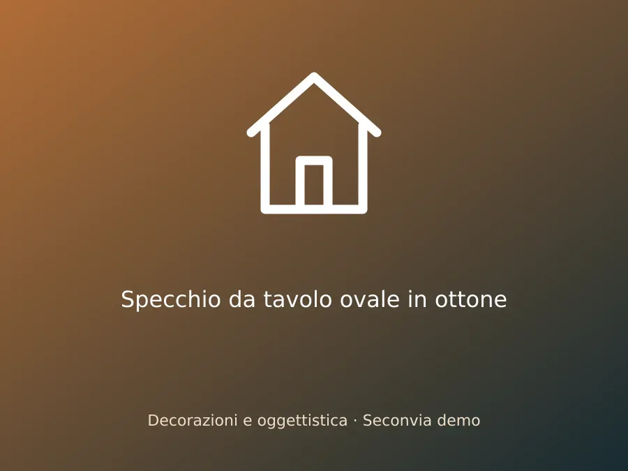 Specchio da tavolo ovale in ottone