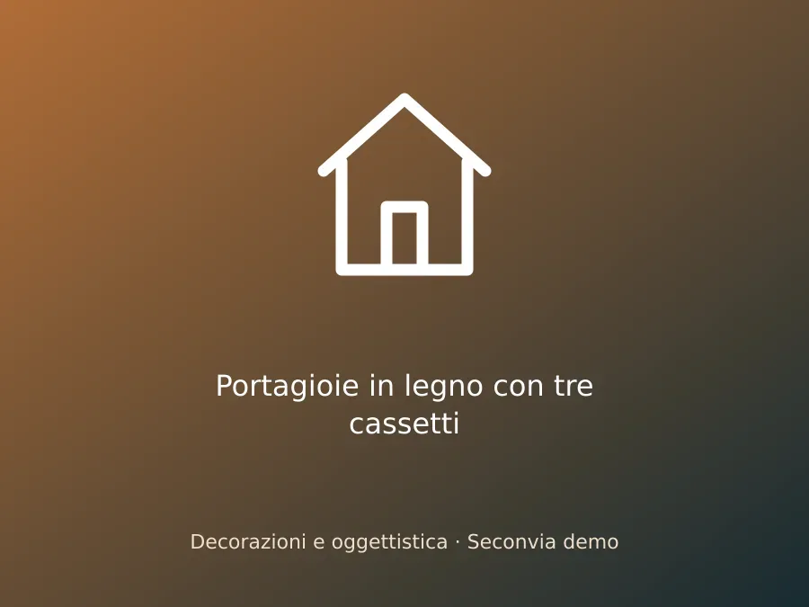Portagioie in legno con tre cassetti
