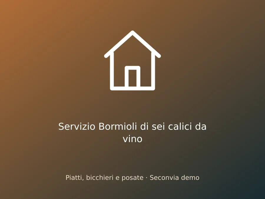 Servizio Bormioli di sei calici da vino