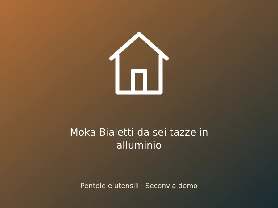 Moka Bialetti da sei tazze in alluminio