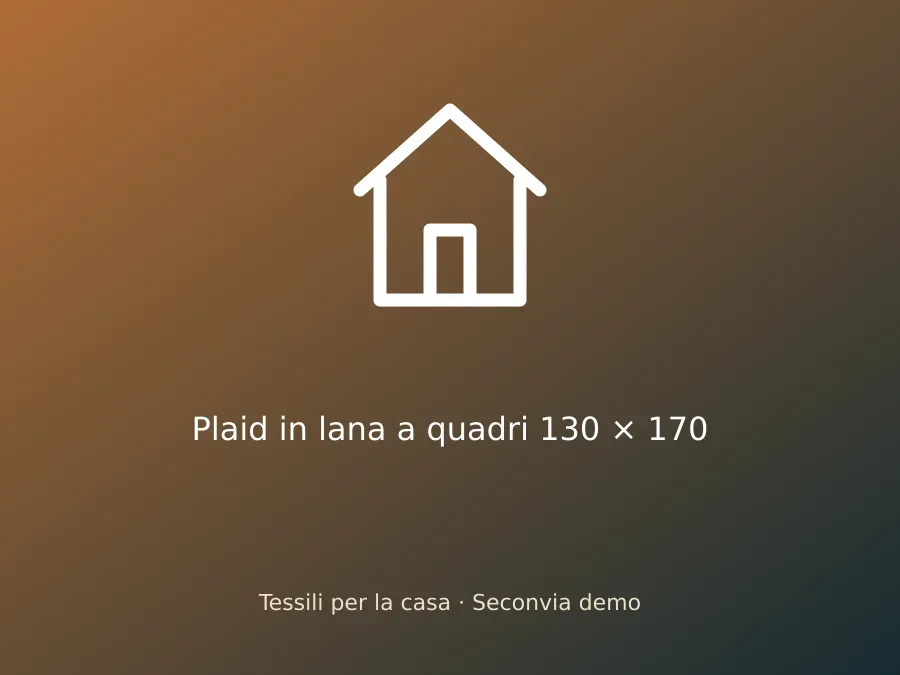 Plaid in lana a quadri 130 × 170
