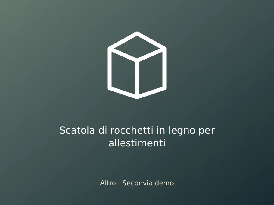 Scatola di rocchetti in legno per allestimenti