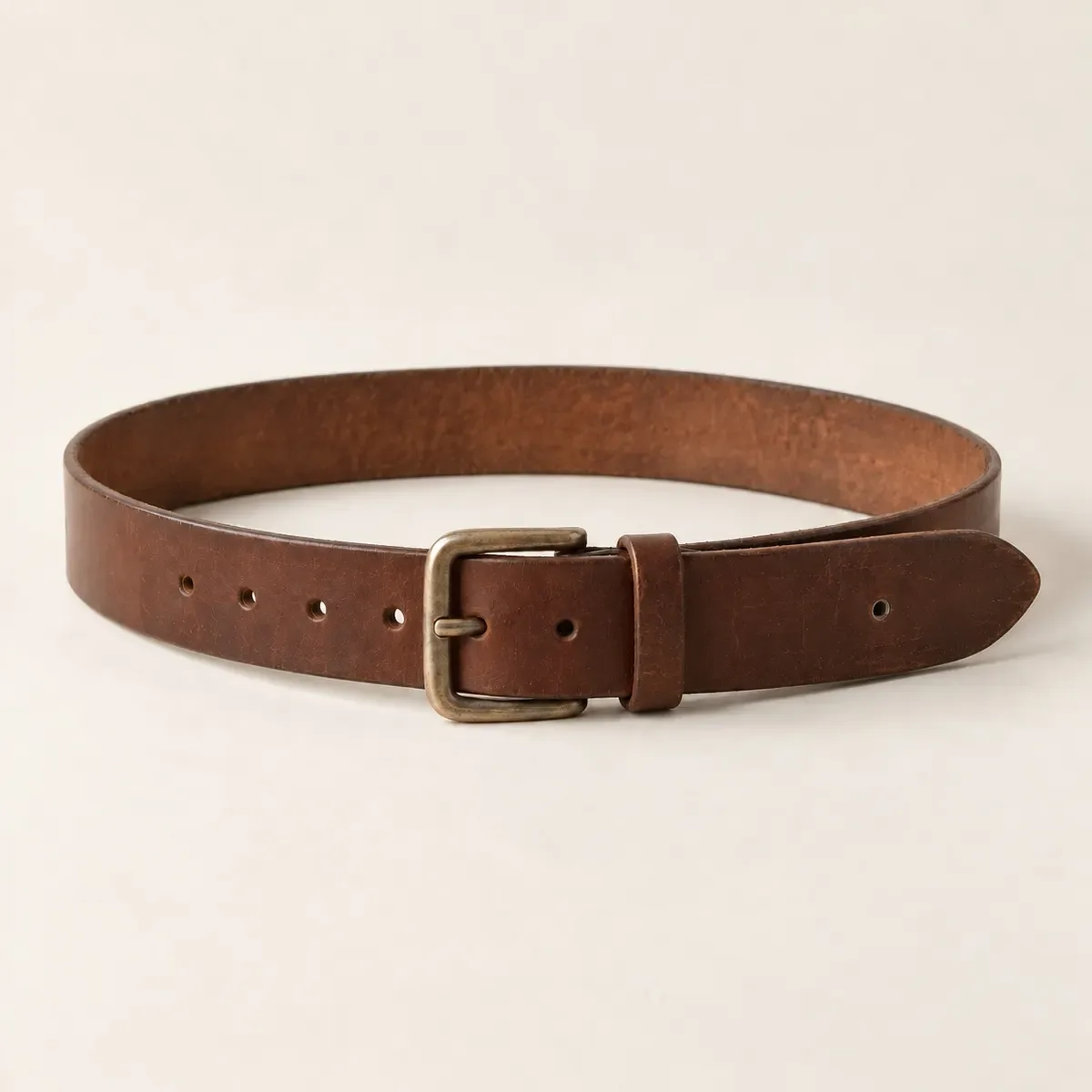 Cintura in cuoio marrone lunga 100 cm