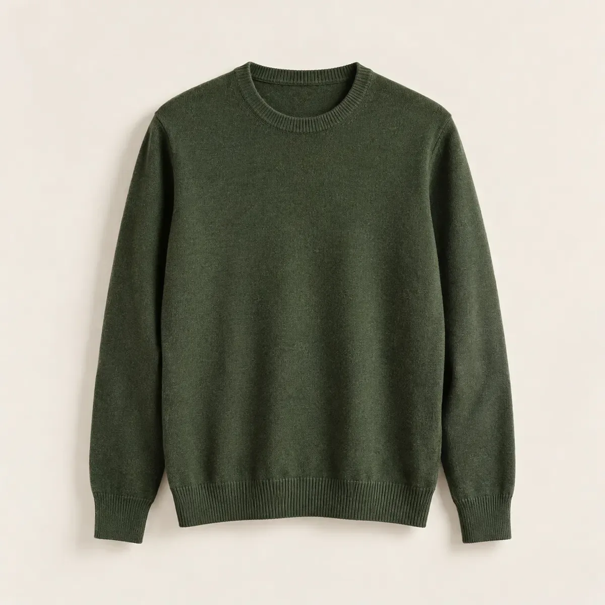 Maglione in lana merino verde taglia M