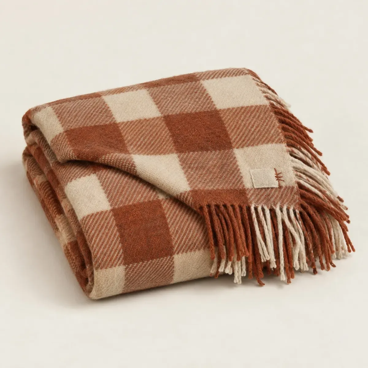 Plaid in lana a quadri 130 × 170